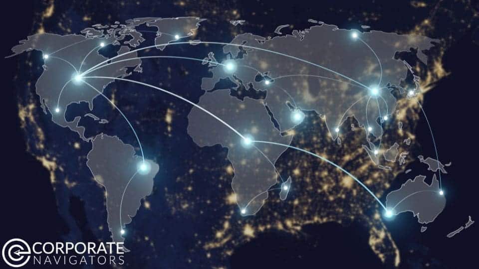 a connected world map symbolizing overseas candidates