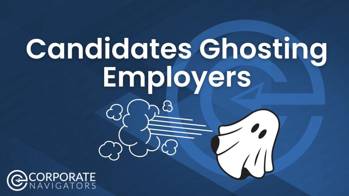 candidates ghosting employers with a ghost running away, ghosting candidates
